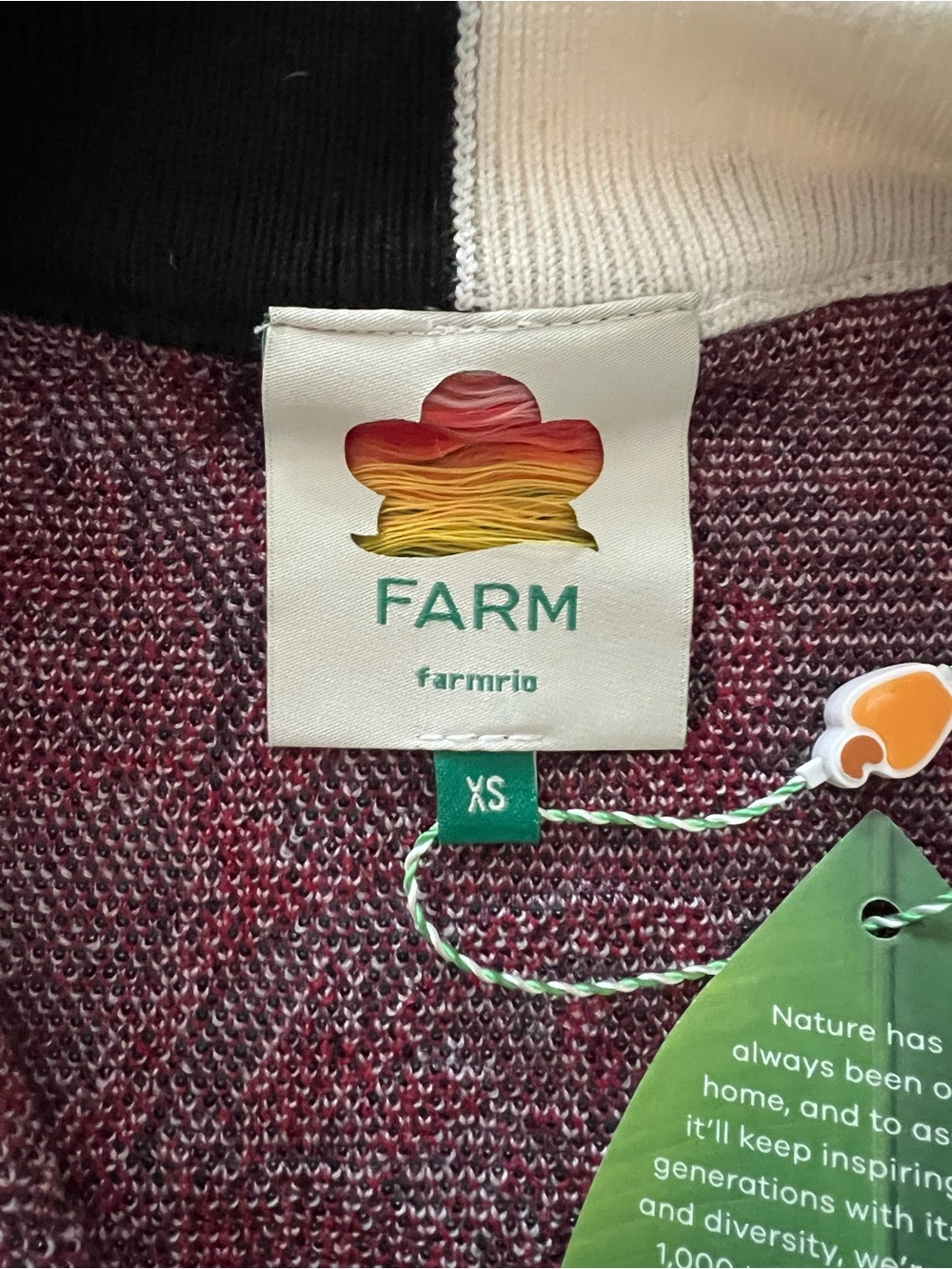 NWT Farm Rio Mixed Winter Garden Knit Cardigan XS - Picture 9 of 12